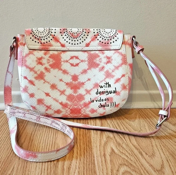 Desigual Tie Dye  Vegan Leather Bohemian Crossbody Mini Bag. - Picture 7 of 11